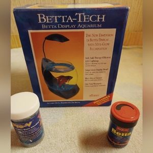 Betta-Tech Betta Display Aquarium, New In Box, Bonus Products